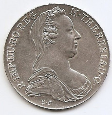 Austria 1 Thaler 1780 - Maria Theresia - Argint 28.07g/833, MV2 , 41 mm foto