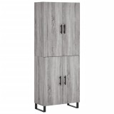 Dulap inalt, gri sonoma, 69,5x34x180 cm, lemn compozit