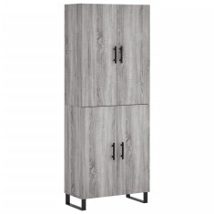 Dulap inalt, gri sonoma, 69,5x34x180 cm, lemn compozit