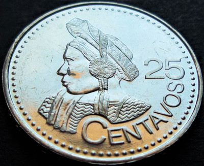 Moneda exotica 25 CENTAVOS - GUATEMALA, anul 2000 * cod 4464 = A.UNC MODEL MARE foto