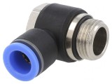 Racord Push-In Unghi Alamă Nichelată PBT 0,95-15bar
