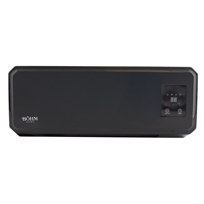 Aeroterma de perete cu display si telecomanda B&Ouml;HM BH2000BL, 20&ndash;25 m&sup2;, 1000W-2000W