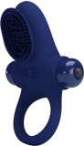 Inel de Penis Palle, 10 Moduri Vibratii, Silicon, Albastru