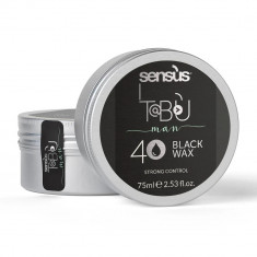 Guma Modelatoare pentru Par Sensus Tabu Man Black Wax 75 ml