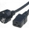 Cablu alimentare AC, 2m, 3 fire, culoare negru, CEE 7/7 (E/F) mufa, IEC C19 mama, LIAN DUNG -
