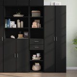 VidaXL Dulap &icirc;nalt, negru, 40x42,5x185 cm, lemn prelucrat