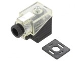 Conector cu Valvă Mufă Format A 18mm 3 PIN 90&deg;