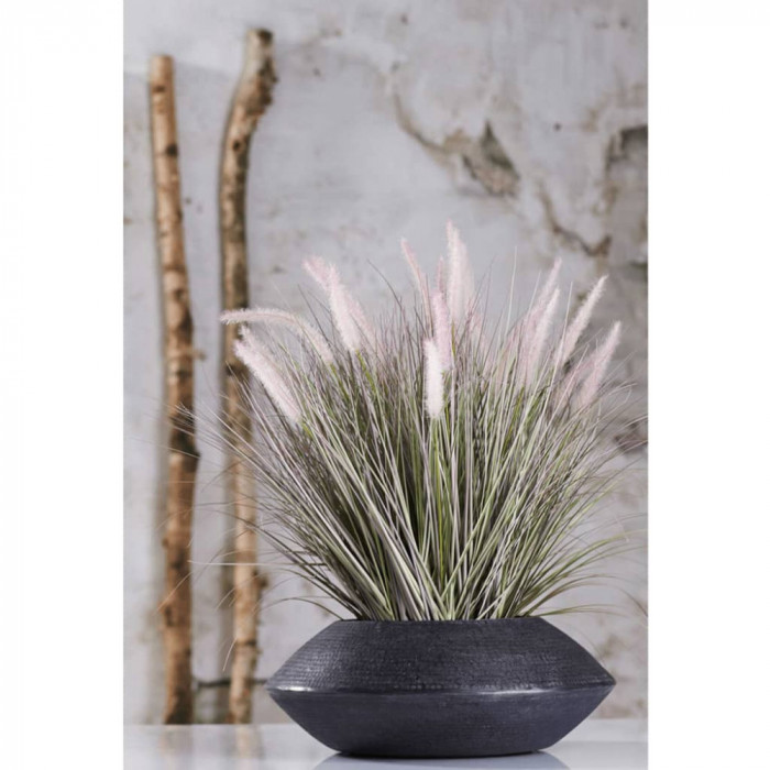 Emerald Iarbă artificială Pennisetum 58 cm &icirc;n ghiveci de zinc