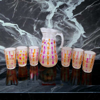 Set carafă cu pahare din sticlă foto