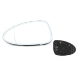 Geam oglinda exterioara cu suport fixare Porsche Macan (95b), 12.2013-, Stanga, incalzita; geam asferic; cromat; 2 pini, View Max
