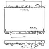 Radiator racire Hyundai Sonata, 05.1993-06.1998, Motorizare 2.0 77/92/1102kw; 3, 0 V6 107kw Benzina, tip climatizare Cu/fara AC, cutie automata, dime