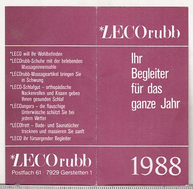 bnk cld Calendar de buzunar 1988 - RFG - Lecorubb foto