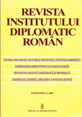 AS - REVISTA INSTITUTULUI DIPLOMATIC ROMAN ANUL II, NR. I (III), SEM. I, 2007 foto