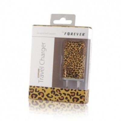 Incarcator Retea USB 1A Forever model - Leopard Blister foto