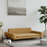VidaXL Pat de c&acirc;ini, maro, 100x54x33 cm, catifea
