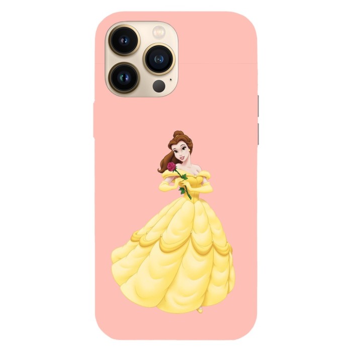 Husa compatibila cu Apple iPhone 14, Viceversa, model Princess Belle, Silicon, TPU