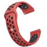 Cumpara ieftin Curea silicon compatibila Huawei Watch GT 2 46mm, telescoape QR, Rosu/Negru