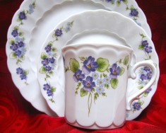 SET MIC DEJUN PORTELAN ESCHENBACH BAVARIA DECOR CU VIORELE SI FLORI DE NU MA UITA CEASCA CAFEA CU FARFURII