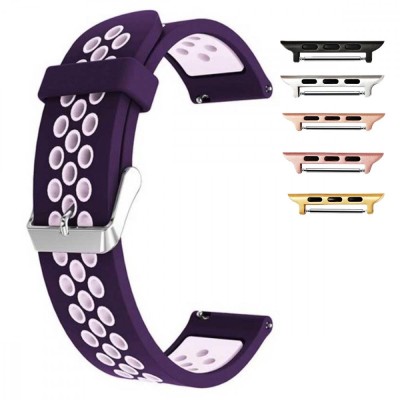 Curea silicon, compatibila Apple Watch 10, 42mm, Indigo White foto