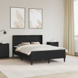 vidaXL Cadru de pat cu saltea Negru 160 x 200 cm Piele artificială 3414916