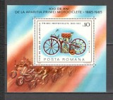 Romania.1985 100 ani motocicleta-Bl. ZR.763, Nestampilat