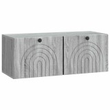 vidaXL Oglindă TV montată pe perete Sonoma gri 78,5 x 31 x 30 cm 898211