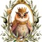 Sticker decorativ, Bufnita, Portocaliu, 72 cm, 1295STK-3