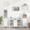 vidaXL Set mobilier de baie, 3 piese, alb, lemn compozit