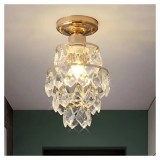 Lustra Ezzelin Cristal, 1xE27, Metal, Auriu, Alessandro DESIGN