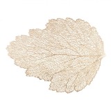 Suport Farfurie PVC, Frunză Perforată, Auriu, 47x36cm