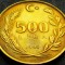 Moneda 500 LIRE - TURCIA, anul 1991 * cod 1148
