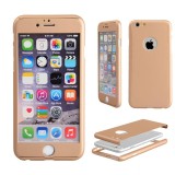 Husa MyStyle Fullbody Gold pentru Apple iPhone 6 / Apple iPhone 6s cu acoperire completa 360 grade cu folie protectie sticla gratis
