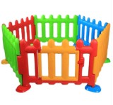 Gardulet copii, multicolor, 6 buc, tarc de joaca, portita inclusa, 105x75