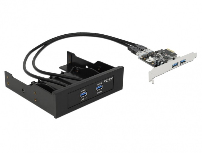 Front Panel 2 x USB 3.0 + PCI Express Card 2 x USB 3.0, Delock 61893