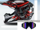 Cumpara ieftin Casca Moto Cross Enduro Downhill Unisex Oem + Ochelari Polycarbonat ABS Greutate 1000g Marimi S-XXL