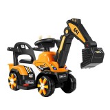 Masinuta Electrica Flippy, Tip Excavator, Brat Electric cu Maneta de Control, Spatar si Bare Laterale, Sistem Muzica si Lumini, 2-7 Ani, 72 x 34 x 45