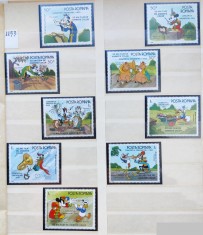1986 - Desene Animate - Walt Disney II - serie + colita MNH** - LP 1153 + 1154