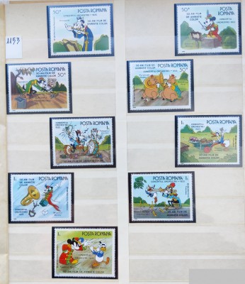 1986 - Desene Animate - Walt Disney II - serie + colita MNH** - LP 1153 + 1154 foto