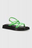 Cumpara ieftin Vagabond Shoemakers sandale de piele EVY femei, culoarea verde, 5336-101-55