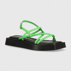 Vagabond Shoemakers sandale de piele EVY femei, culoarea verde, 5336-101-55