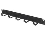 Organizator cabluri LANBERG 1U negru 19" Standard Z33266