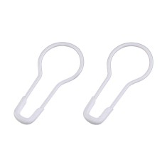 Set 10 ace de siguranta Crisalida, lungime 22 mm, Alb