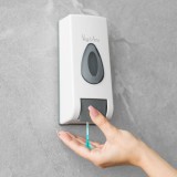 Dozator de sapun cu pompa manuala - 350 ml - perete - alb