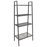 Bibliotecă tip scară, 4 trepte, metal, antracit