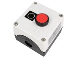 Casetă de comandă cu 1 buton plat IP67 plastic NC