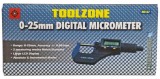 ✅ Micrometru digital 0-25 mm , precizie 0.001 , pentru Toolzone - Marea Britanie , corp metal/protectie ABS , nou la pret vechi