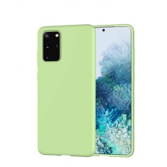 Husa silicon antisoc cu microfibra in interior Samsung Galaxy S20 Plus , Verde