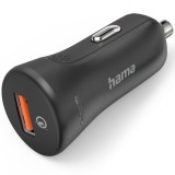 Incarcator auto Hama, Qualcomm 3.0, USB-A, Negru