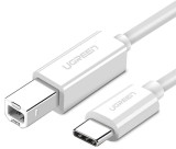 CABLU USB Ugreen pt. imprimanta, &quot;US241&quot; USB Type-C (T) la USB 2.0 Type-B (T), 1m, alb, &quot;40560&quot; (timbru verde 0.08 lei) - 6957303845606