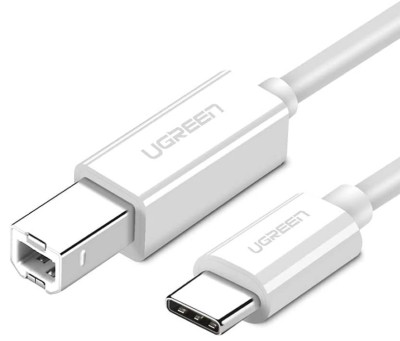 CABLU USB Ugreen pt. imprimanta, &amp;quot;US241&amp;quot; USB Type-C (T) la USB 2.0 Type-B (T), 1.5m, alb, &amp;quot;40417&amp;quot; (timbru verde 0.08 lei) - 6957303844173 foto